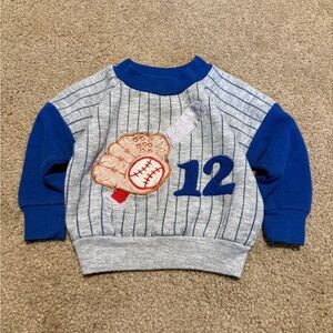 Kids' Sporty Gray and Blue Sweatshirt